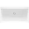 PRIMAGRAN Lavello Angolare Tutto Bianco 88x50cm, Lavandino in Granito a 1 vasca + Sifone Classico, Lavabo da Cucina Incasso al Mobile 90cm - Oslo 90 Top S640