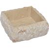 Tidyard Lavandino,da Bagno,Appoggio,in Marmo,Colore Crema,30x30x13 cm,Lavabo da Bagno Appoggio,Lavandino Quadrato,Lavabo Quadrato,Lavandino in Marmo,Lavandino d'Appoggio