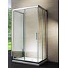 Yellowshop - Box cabina doccia 3 lati cristallo 6 mm scorrevole + anta fissa 70 80 90 100 120 (cm 80x100x80, Cristallo 6mm Trasparente)