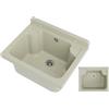 Granitan Set Lavandino + Sifone - Lavatoio da Esterno 42x 34x24 cm - Lavandino esterno per lavanderia, garage, giardino - Lavabo Resistente agli acidi e alle sostanze chimiche - Beige - Granitan