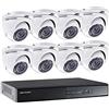 Hikvision - Kit vidéo surveillance Turbo HD 8 caméras dôme