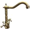 BAGNOCLIC Rubinetto Lavabo Cucina Bronzato Stile Vintage Lavorato | Design Elegante E Classico | Ottone Resistente E Funzionale | Installazione Facile