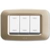 AVE Placca Ave In Tecnopolimero 45Py03Cho Yes 45 3 Moduli Champagne Opaco
