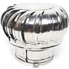 Caskunbsy Ventilatore a vento per tetto, cappa in acciaio inox, girevole in acciaio inox, testa a sfera girevole, per tetto, sfiato del tetto, turbina eolica, diametro 160 mm