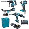 Makita DHP481+DTD153+DGA513+DHR243+5AHx3