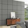 NEU.HOLZ Set di 12 Pannelli Murali 3D Fonoassorbenti 60x60 cm a Listelli Diagonali per Pareti Soffitti Moduli Decorativi Copertura 4,32 m² - Effetto Rovere Grigio Chiaro