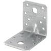 Alberts 837556 Squadretta di giunzione angolare rinforzata con nervatura di rinforzo, confezione per artigiani, zincata con procedimento Sendzimir, 70 x 70 x 55 mm, Set da 50