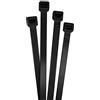 Lumonic 100 fascette stringicavo 430 x 9 mm, nere di qualità industriale, fascette stringicavo resistenti ai raggi UV, fascette resistenti alle intemperie, fascette stringicavo nero
