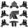 BLCCLOY 8Pcs 2020 Estrusione Alluminio Slot Staffa Angolo Slot 20 Serie 20 Estruso Hardware 3 Vie Tri Connettore con Vite di Fissaggio per 20/20 2040 T V Slot Nero Profilo In Alluminio Telaio Raccordo