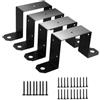 F Fityle 4pcs Recinzione Post Staffe di Montaggio 3,5 X 3,5 Pollici Post in Legno Post Rust Rust Rust Sturdy Flagile Supporto di Palo Del Mazzo