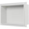 BERNSTEIN® nicchia da parete in acciaio inox - BS203010 - nicchia per doccia, nicchia per bagno - senza bordo - 20 x 30 x 10 cm - colore: bianco - inossidabile