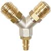 Generisch Distributore ad aria compressa a 2 vie a Y, raccordo a innesto, 2 colori, 1/2
