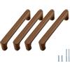 Evionlin Walnaut - Set di 8 maniglie rotonde in legno per cassetti e ante da cucina, 19,3 cm
