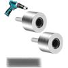 KeyoGoS Pulitore per tubi in rame completamente in metallo, spazzola per la pulizia dei tubi in rame, per trapano da 15 mm e 22 mm, punta per la pulizia dei tubi in rame (15 mm + 22 mm)