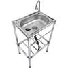 KOKANIGODVA Lavello in Cucina Acciaio Inox Autoportante 1 Vasca Interno