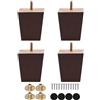 FytStycale Set di 4 gambe in legno per mobili, piedini per divani e poltrone, adatti a lavori fai da te, Altezza 8 Cm