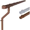 INEFA Set grondaia PVC NW83 83 mm grondaia a cassetta 3 m marrone per casetta da giardino carport terrazza 1 lato tetto grondaia in plastica ideale per gazebo