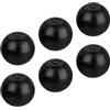 METALLIXITY Pomelli a Sfera Filettati (25mm/0,98) 6pz, Pomello a Leva in Plastica con M6 Inserto in Ferro Filettato - per Sostituzione Maniglia Macchinari, Nero