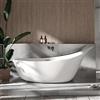 Bernstein Vasca da bagno freestanding SOPHIE - bianco lucido - 190 x 80 x 82,80 cm - rubinetteria opzionale, Rubinetti a scelta:Senza rubinetteria, Sistema drenaggio:Senza sistema di drennaggio