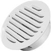 Generico Griglia di Ventilazione Rotonda, Presa D'aria in Acciaio Inox con Maglia Griglia Areazione Coperchio per Soffitto Cucina e Bagno, Bianco(120mm/5inch)