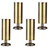 JIAOLUN123 Set di 4 Gambe per Mobili Regolabile Piedini per Mobili Cilindrici Gambe per Divani in Lega di Alluminio Metallo Gamba Mobili Piedini Sostitutive Letto Tavolo Piede con Viti(Bronze bronze10cm)