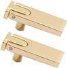 DSWZLQDXB 2 pezzi Maniglia fessura manopole nascoste per cassetti per armadietti Tiretti porte scorrevoli Pomello in lega di zinco da incasso,Maniglia piatta Quadrato (gold)