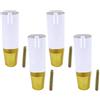 JIAOLUN123 4 Pezzi Gambe Mobili in Acrilico Gambe Mobili Piedi in Vetro Trasparente Fai da Te Piedi di Ricambio per Libreria Tavolo Caffè Divano Armadio(12cm)
