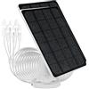 LIFEMOI Pannello solare 5V-3W per telecamera di sicurezza con connettori micorUSB/Type-C/DC3513, impermeabile IP65, cavo di ricarica da 3 m, compatibile con Reolink argus3/3pro/pt altru/2/2E/eco/pro/pt