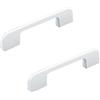 MJYDKBZ Maniglie per Mobili, 2 Pezzi Maniglia Cassetto Bianco Maniglie per Armadio Lega Alluminio | Finitura Rivestimento, Cucina -Maniglia Distanza Fori 96mm - 960mmmm Cabinet Pull con Viti 96mm/3.8in