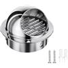 Generico Comignolo Canna Fumaria in Acciaio Inox Cappello di Pioggia del Tetto Copertura per Tubo di Scarico per Cappe Camini Ventilazione 60-200mm(80mm/3.14in)