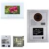 FP-TECH VIDEOCITOFONO 2 FILI 1 2 3 4 MONITOR LCD TOUCH FAMILIARE BIFAMILIARE CONDOMINIALE TELECAMERA (Kit Monofamiliare Completo Bianco)