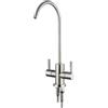 XDSMB Rubinetto Lavello Cucina 2 Vie per Depuratore Spazzolato Collo di Cigno Miscelatore Solo Acqua Fredda 360° Rotante,Spazzolato