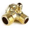 QOXEZY Tubo di scarico della valvola del compressore d'aria della valvola di ritegno del compressore da 200 mm con valvola di ritegno in lega di zinco a 3 porte per parti del compressore d'aria,