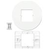 ilSALVAMURO Adattatore universale scatola placca da 503 a 502, placca adattatore riduttore da 503 a 502 in plastica. Supporto adattatore cassetta per termostati o altro (Mod 3 Tondo Bianco)