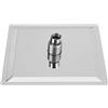 YWBL-WH Soffione Doccia a Pioggia Quadrato 30x30cm in Acciaio Inox Design Moderno con Rivestimento Anti-Calcare per Bagno e Hotel