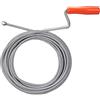 Relaxdays 2x Sturatubi con Gancio, Sonda Pulizia Tubi di Scarico Manuale, WC, Doccia, Lavandini, Lavabo, 9 mm x 10 m, argento