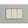 Bticino Magic 503/3 A/AL - mg-placa 3 M Tt alluminio