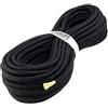 Kanirope Corda poliestere con nucleo aramidiche corda 4 mm 30 m corda intrecciata nero aramidiche corda con poliestere umflechtung