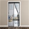Generic Zanzariera a doppia porta per porta della terrazza, 125 x 235 cm, nera, resistente, facile installazione, perfetta per protezione dagli insetti e spazi abitativi all'aperto