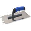 DEWEPRO® Cazzuola dentata - spatola dentata - dentatura semicircolare: 20 x 15 mm - dentatura ad arco per l'applicazione generosa della colla