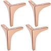 JIAOLUN123 4 Piedini Per Mobili, Piede Di Supporto Per Mobili Di Ricambio Oro Rosa Gambe Ferro Letto Piede Divano Comodino Cucina Piede Banco Da Lavoro Piede Tavolo, Ferramenta Fissaggi Per Mobili(13.5cm)