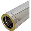ALLINOX Tubo Coibentato L250 mm Doppia Parete Acciaio INOX Modulo Per Canne Fumarie Con Isolamento Termico (DN 100/150)