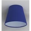 Generico Set di Due 20 cm, Paralume Cono, Tessuto di Cotone con PVC Bianco, Prodotto Artigianale, per Lampada da Tavolo, Piantana (Blu)