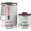 MG PRIME RAL 9016 Bianco traffico satinato, barattolo di vernice acrilica 2K 1,5 L | Traffic white, Kit 2K vernice + indurente, a rapida essiccazione