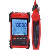 HEEPDD Tester per Cavi di Rete, Batterie Ricaricabili, Rilevatore di, Display LCD, Test POE, Tester per Cavi di Rete Multifunzione 2 in 1, Multimetro per Rilevamento Guasti (Rosso)