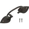 KOTARBAU® Vitage - Maniglia per porta scorrevole in ferro battuto, 225 mm, colore: nero