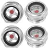 M METERXITY 4-Pack Vetro Di Livello Olio Per Compressore D'Aria, M22 x 1.5mm Vetro Temperato Senza Perdite Raccordi Esagonali Per Livello Olio Con O-Ring Per Finestra Di Ispezione Compressore
