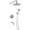 XDSMB Miscelatore Doccia Incasso Acciaio Spazzolato Soffione 10'' 3 Modalità Rubinetto Doccia da Muro,Spazzolato