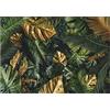 WallArena Carta Da Parati Fotografica Foglie Verde Oro Monstera - Include Colla - Moderna Design Carta per Pareti Soggiorno Camera Da Letto Sala Fotomurali In Tessuto Non Tessuto TNT (254x184 cm)