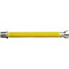 TANIASHOP Tubo Flessibile Gas Acciaio Inox MF 1/2" x 1/2" Estensibile - Rivestito Giallo per Caldaia e Impianti Gas - Collegamento Sicuro Professionale